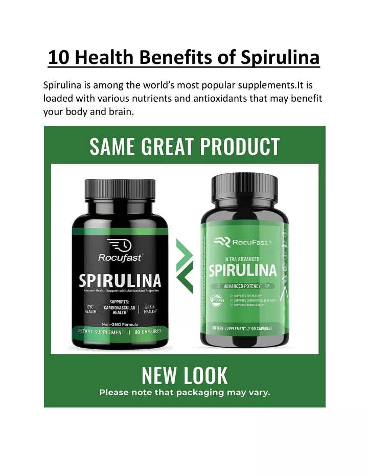 10 health benefits of spirulina