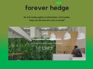 Buy Artificial Greenery Products For Your Home | Forever Hedge