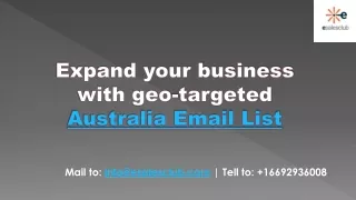expand your business with geo targeted australia email list