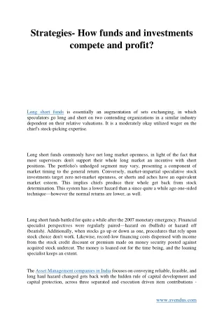 strategies how funds and investments compete