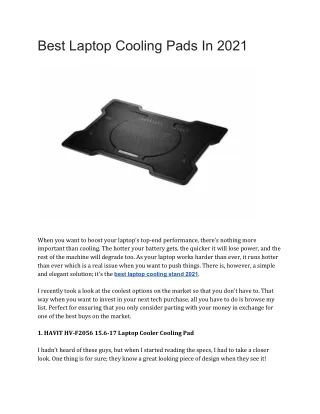 Best Laptop Cooling Stand