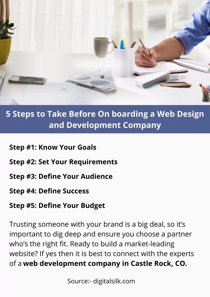 5 steps to take before on boarding a web design