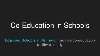 co education in schools
