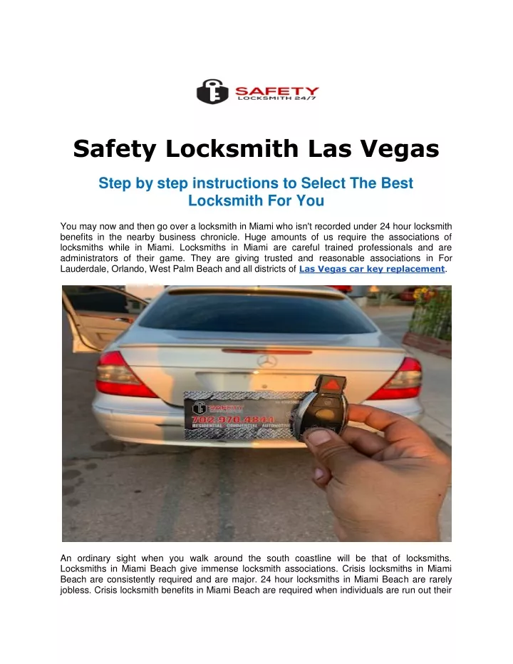 safety locksmith las vegas