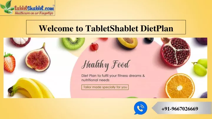 welcome to tabletshablet dietplan