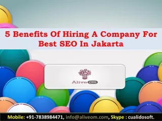 5 Benefits Of Hiring A Company For Best SEO In Jakarta