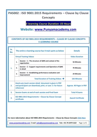 pas002 iso 9001 2015 requirements clause