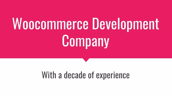 woocommerce development company