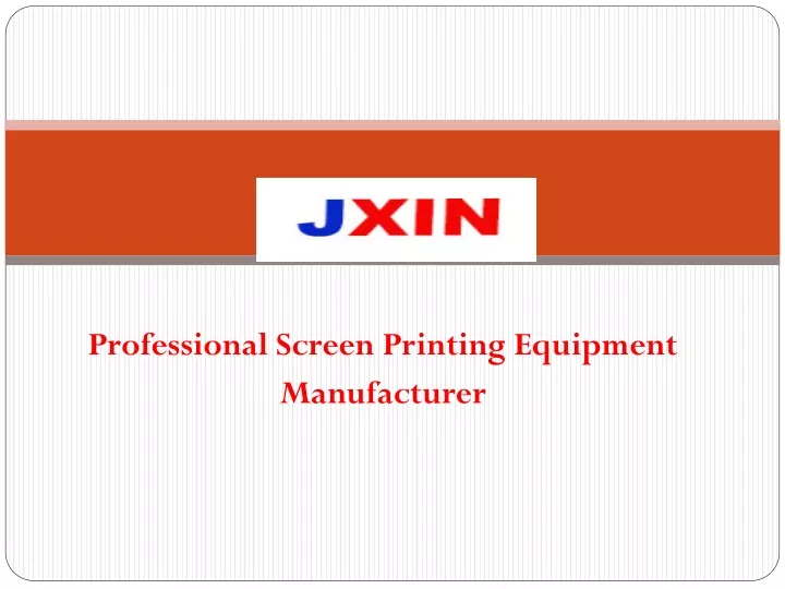 professional screen printing equipment manufacturer