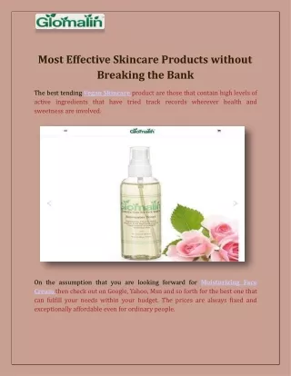 Most Effective Skincare Products without Breaking the Bank