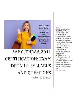 abstract get complete detail on c thr86 2011 exam