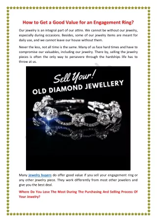 how to get a good value for an engagement ring