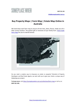 Buy Property Maps | Farm Map | Estate Map Online in Australia