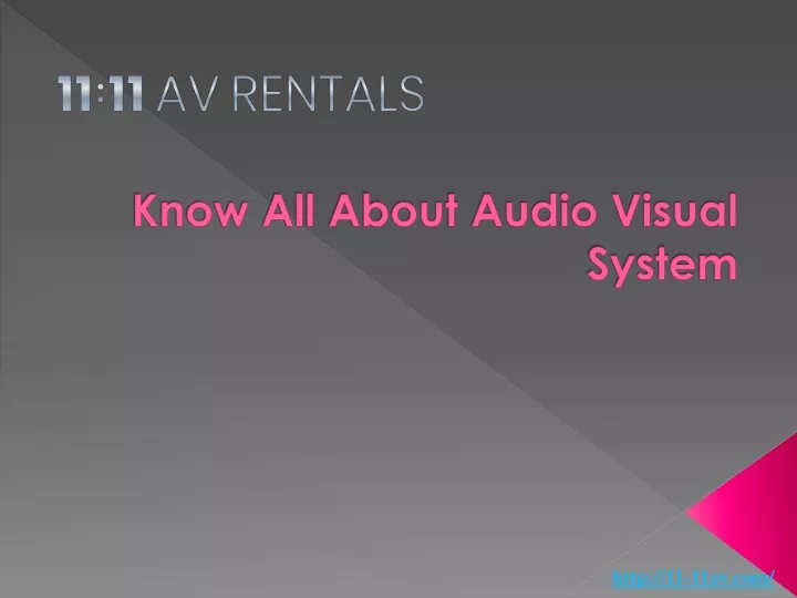k now all about audio visual system
