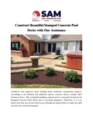 Call Us for Best Stamped Concrete Pool Decks