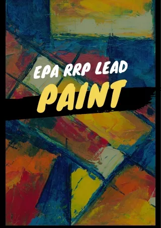 Online EPA RRP Lead Paint Certification | Lead Paint Certification