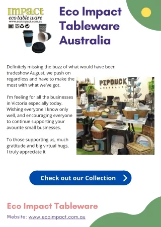 Eco Impact Tableware Australia
