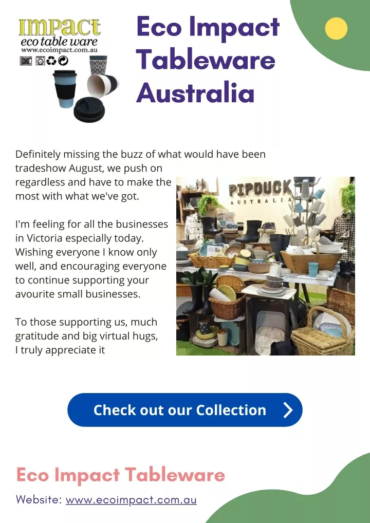 eco impact tableware australia