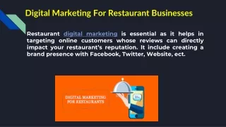 Digital marketing for restaurant businesses | First DigiAdd