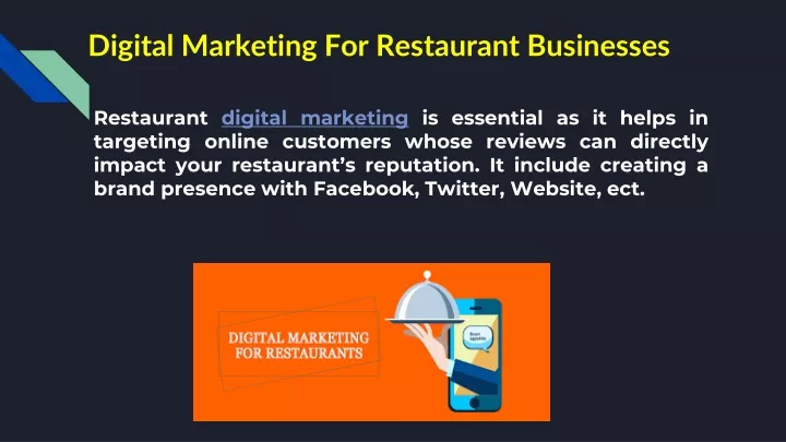 digital marketing for restaurant businesses