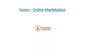 boons online marketplace