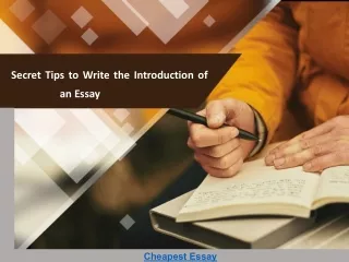 Secret Tips to Write the Introduction of an Essay