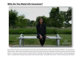 Why Do You Need Life Insurance?