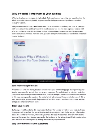 why a website is important to your business