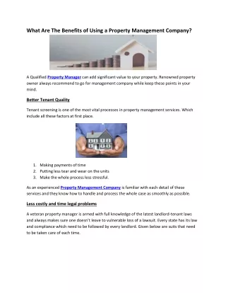 what are the benefits of using a property