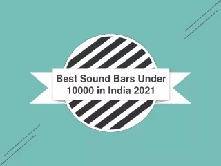 best sound bars under 10000 in india 2021
