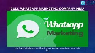 Which is the best company  for Bulk WhatsApp marketing in India