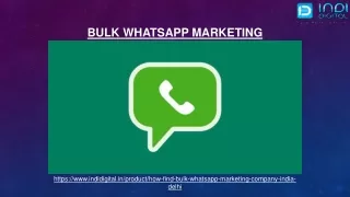 Which is the best company for Bulk WhatsApp Marketing