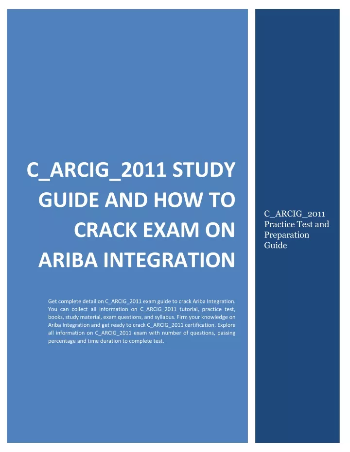 c arcig 2011 study guide and how to crack exam