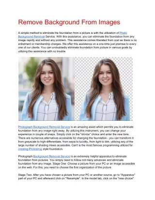remove background from images