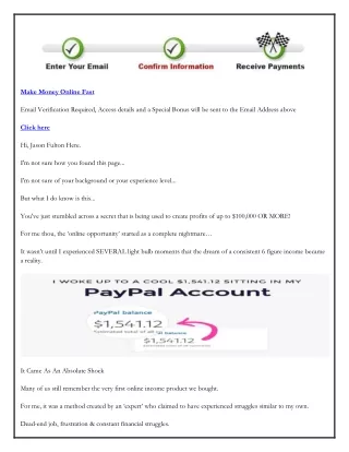 make money online fast email verification