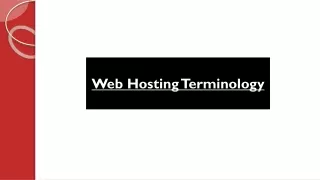 web hosting terminology