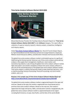 time series analysis software market 2019 2025