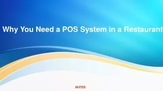 Why You Need a POS System in a Restaurant