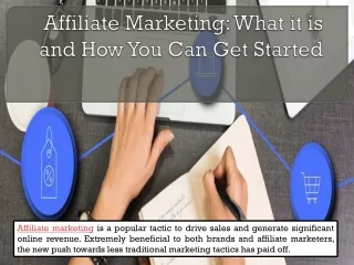 Affiliate Marketing: What it is and How You Can Get Started