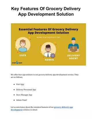 key features of grocery delivery app development
