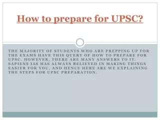 how to prepare for upsc