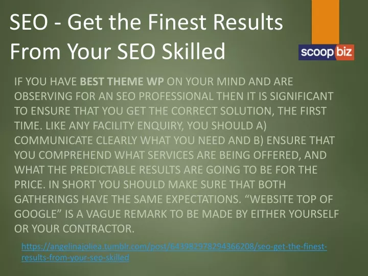 seo get the finest results from your seo skilled