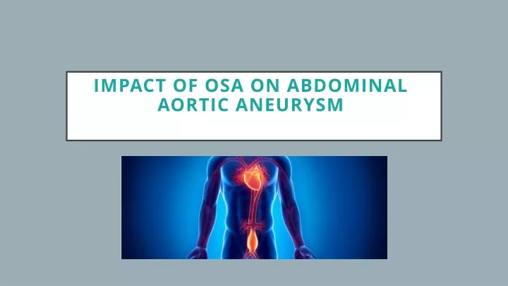impact of osa on abdominal aortic aneurysm