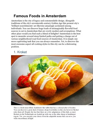 famous foods in amsterdam