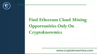 find ethereum cloud mining opportunities only