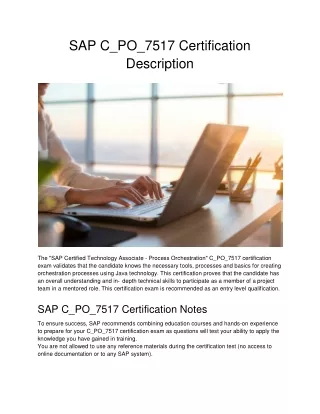 sap c po 7517 certification description