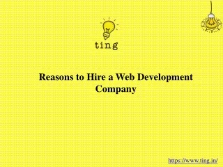 reasons to hire a web development company