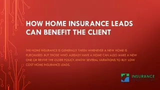 Benefits of Low cost home insurance leads