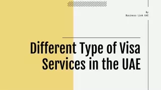 Different Type of Visa Services in the UAE