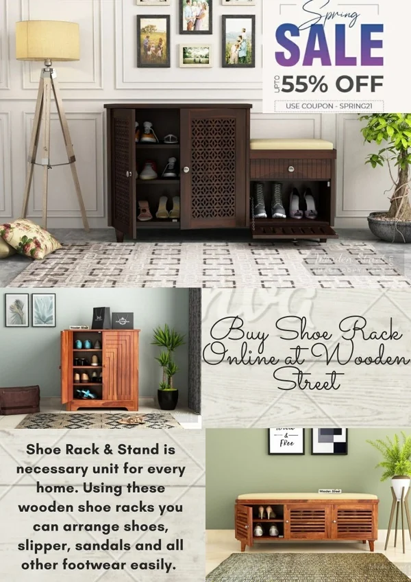 Buy Best Wooden Shoe Rack Online @ Wooden Street